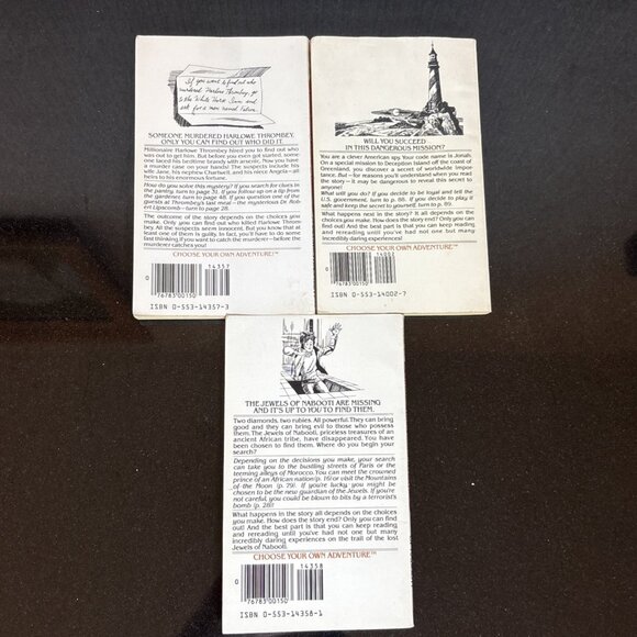 Choose Your Own Adventure Lot 3 CYOA  6 9 10 Lost Jewels Murder Danger Mission - Picture 2 of 7